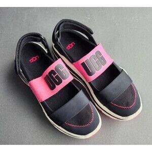 UGG Size 10 Slingback Runner Black Pink Shoes Sneakers Trainers